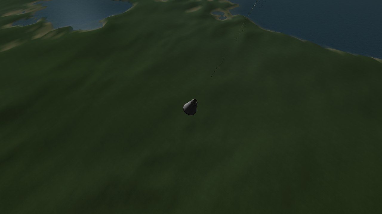 Fallschirm über Kerbin